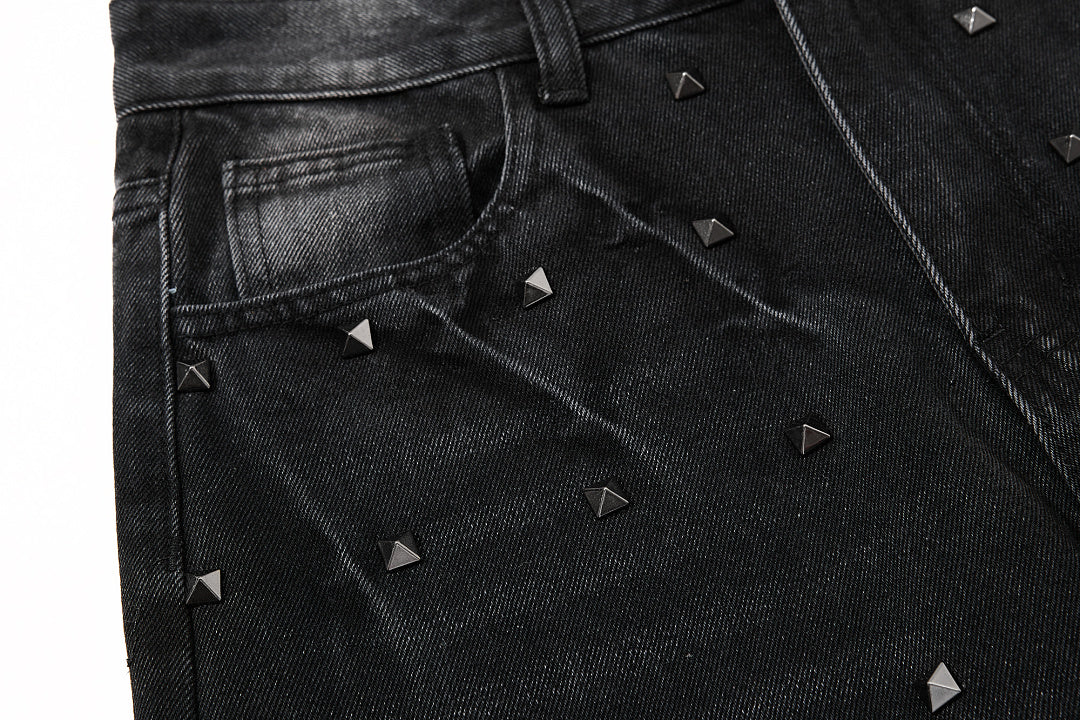 Studded Washed Jeans detail image 5