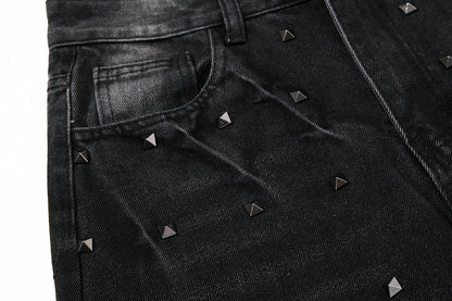 Studded Washed Jeans detail image 5