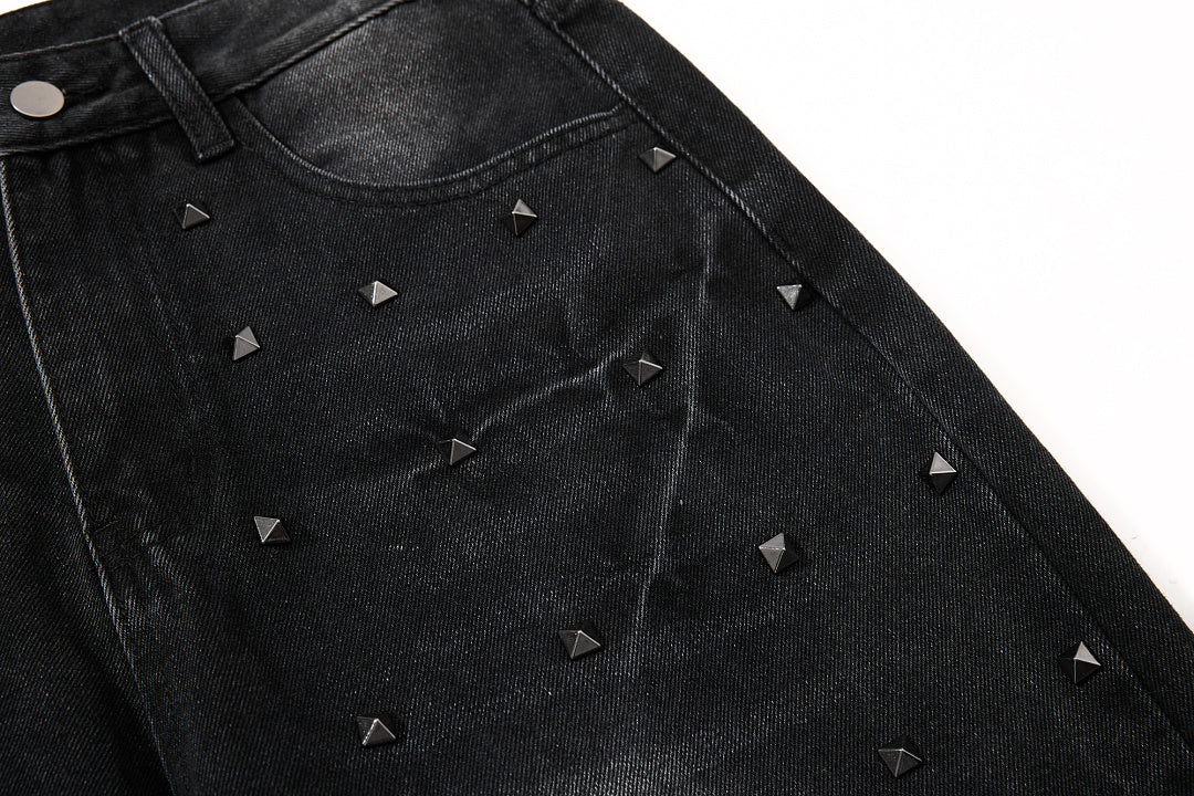Studded Washed Jeans detail image 6