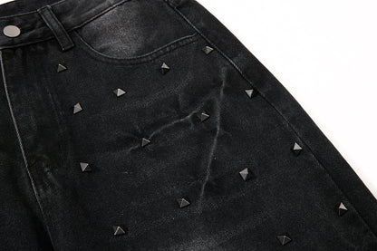 Studded Washed Jeans detail image 6