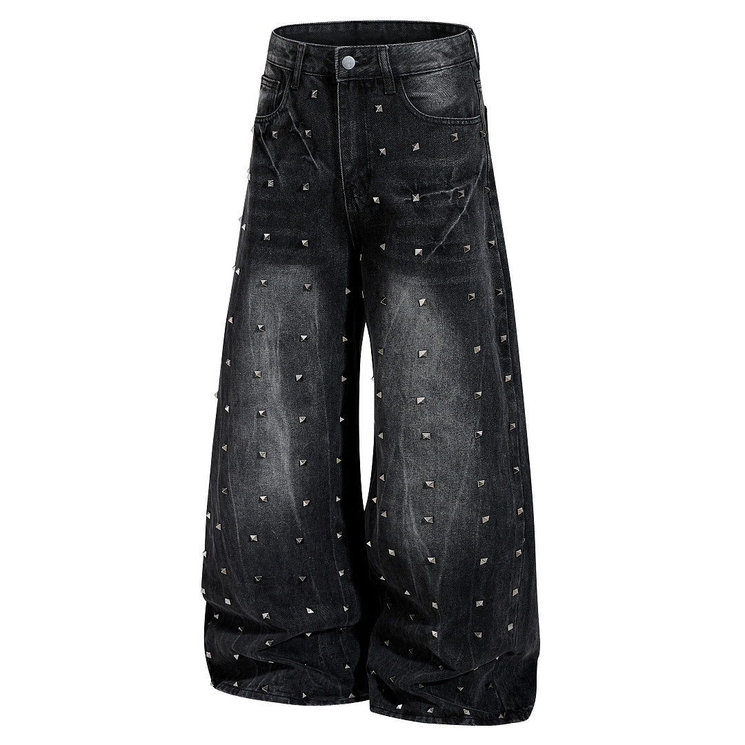 Studded Washed Jeans detail image 7