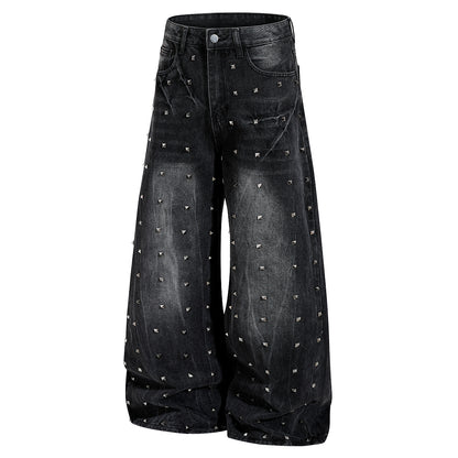 Studded Washed Jeans detail image 7