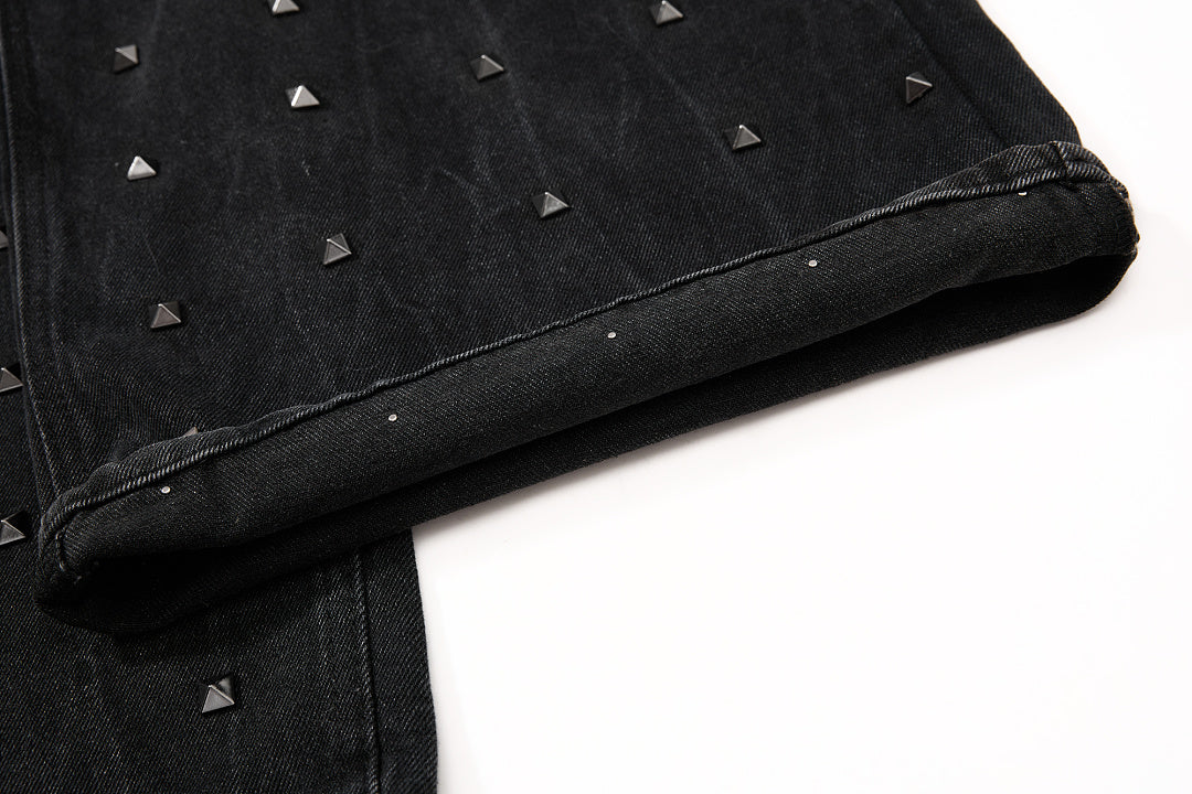 Studded Washed Jeans detail image 9