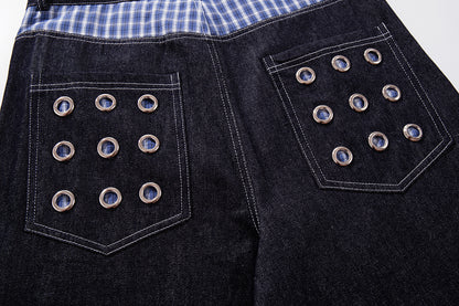Grommet Button Fly Baggy Jeans detail image 5