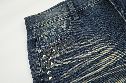 Studded Washed Baggy Jeans detail image 7