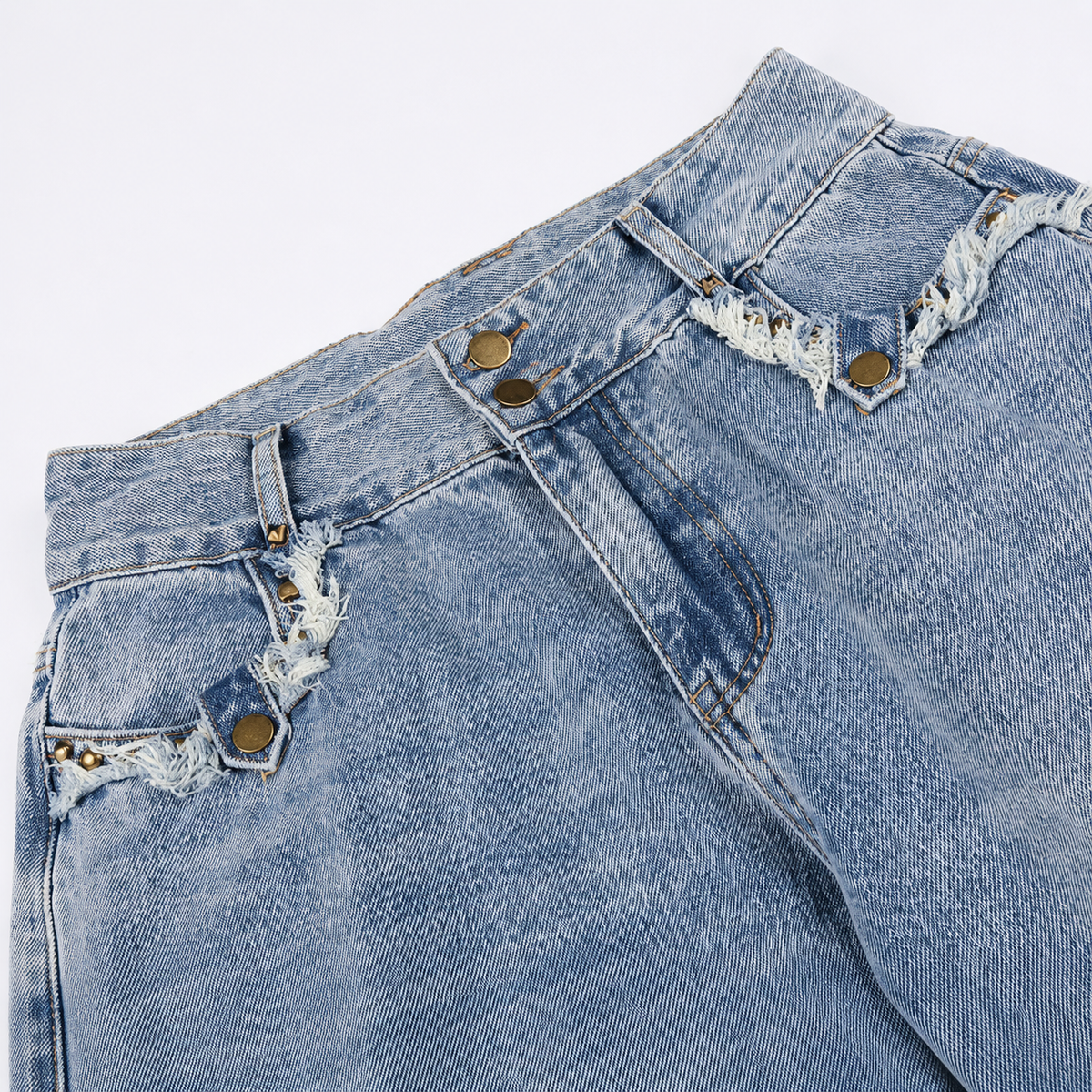Washed Frayed Jeans detail image 4