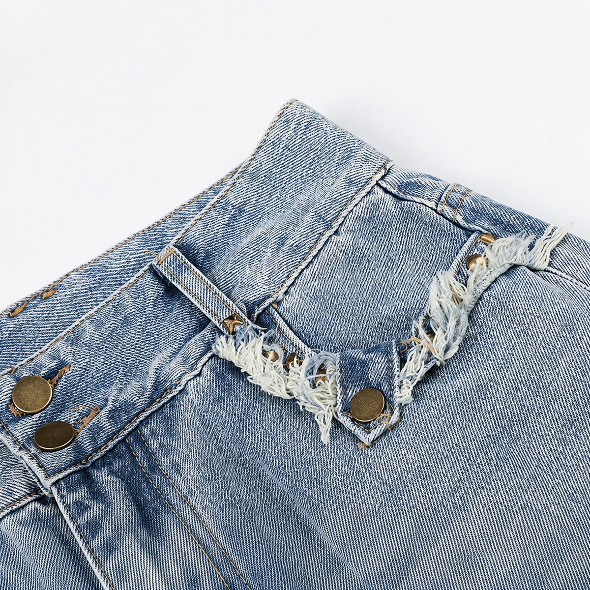 Washed Frayed Jeans detail image 5