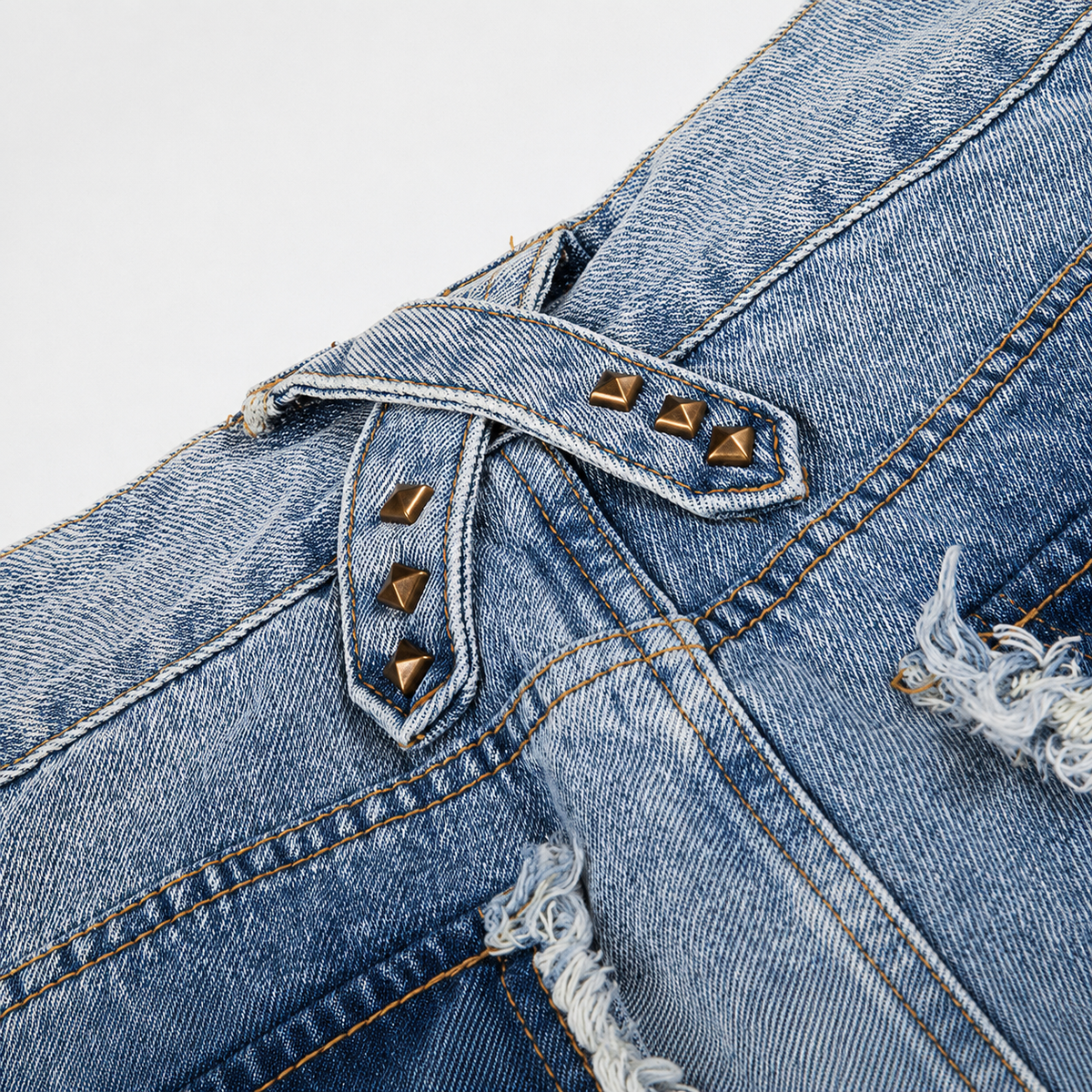Washed Frayed Jeans detail image 7