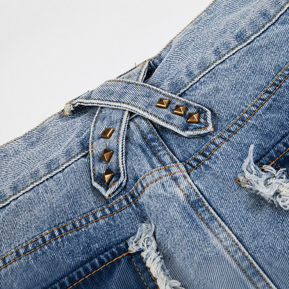 Washed Frayed Jeans detail image 7