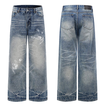 Washed Print Jeans detail image 7