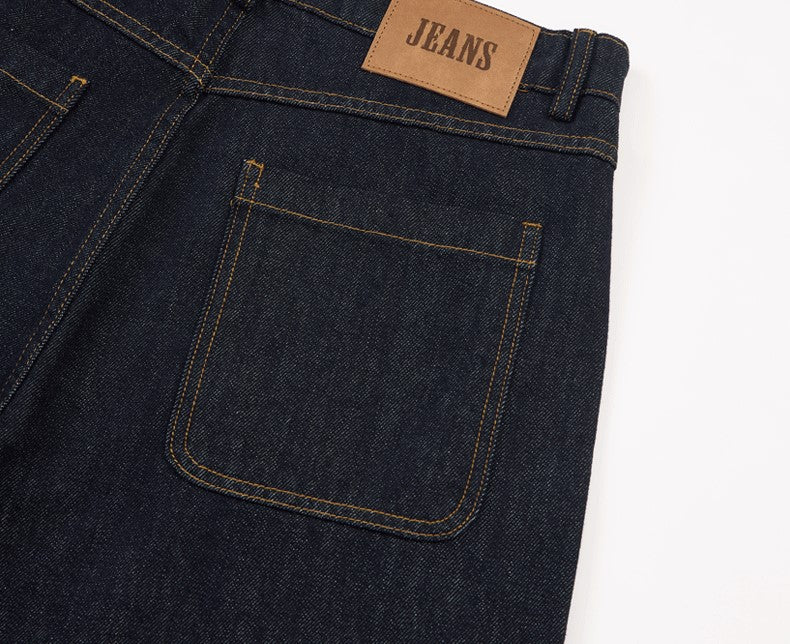 Contrast Turn Up Baggy Jeans detail image 8