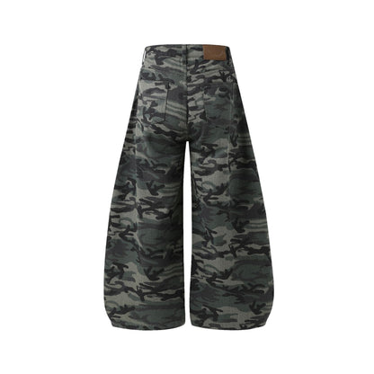 Rhinestone Camo Baggy Barrel Jeans detail image 3