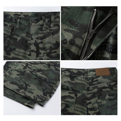 Rhinestone Camo Baggy Barrel Jeans detail image 4