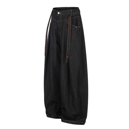 Pleated Baggy Barrel Jeans detail image 3