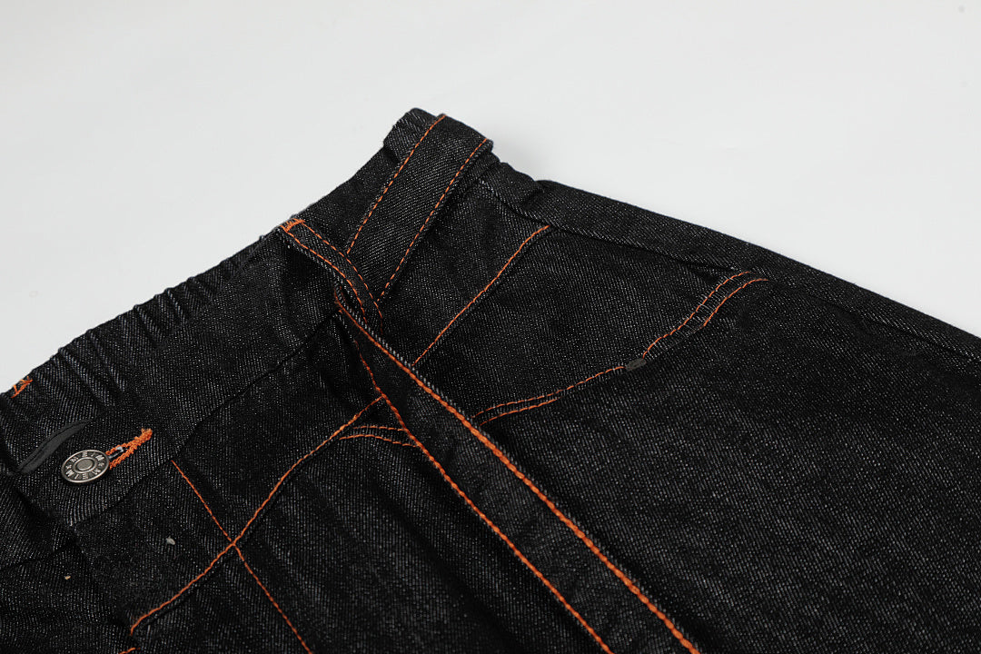 Pleated Baggy Barrel Jeans detail image 6