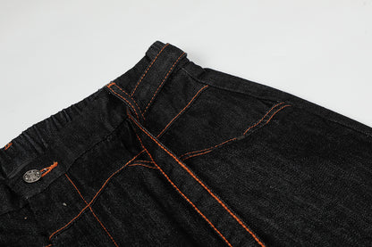 Pleated Baggy Barrel Jeans detail image 6