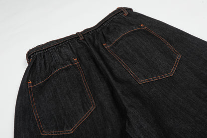 Pleated Baggy Barrel Jeans detail image 7