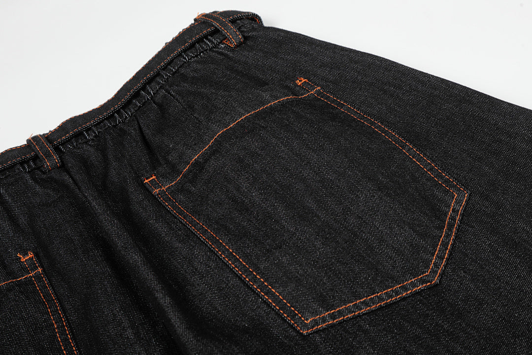 Pleated Baggy Barrel Jeans detail image 8