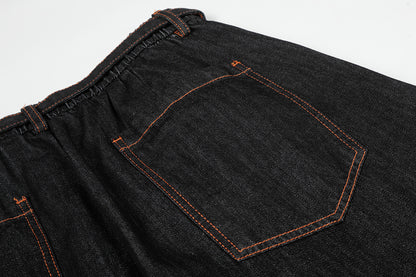 Pleated Baggy Barrel Jeans detail image 8