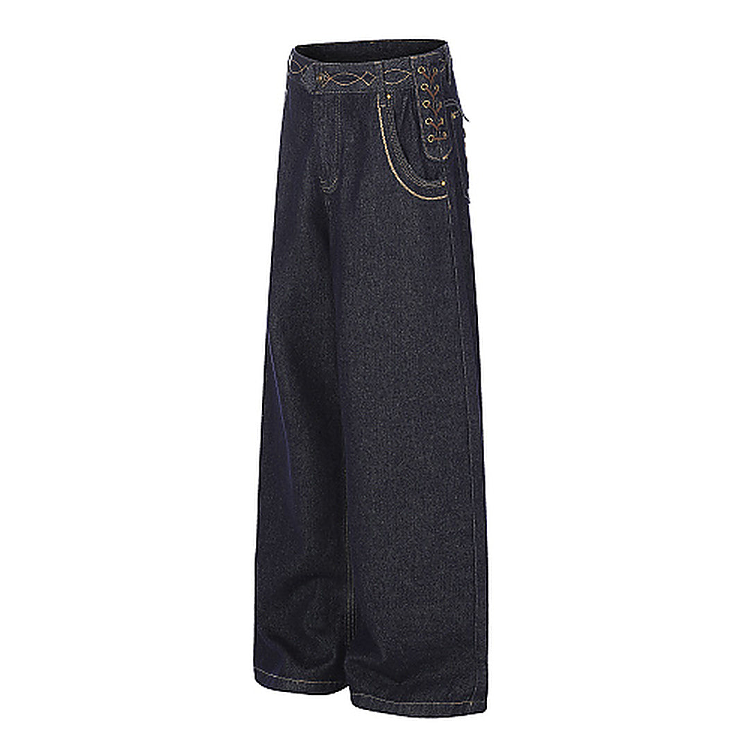 Lace Up Jeans detail image 3