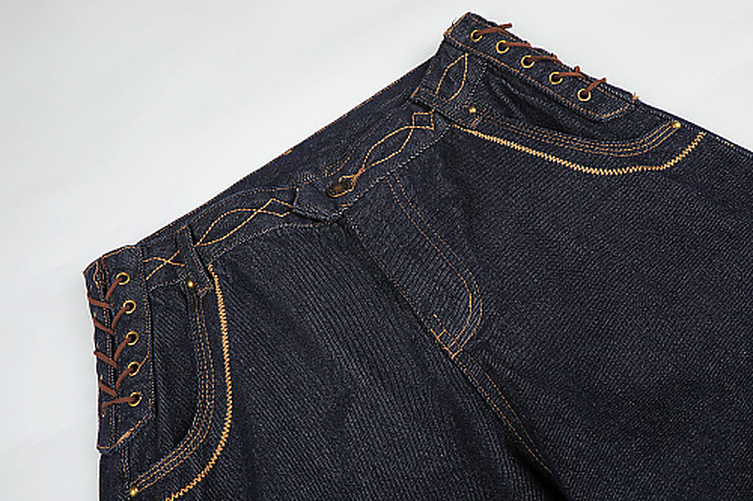 Lace Up Jeans detail image 4