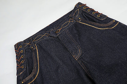Lace Up Jeans detail image 4