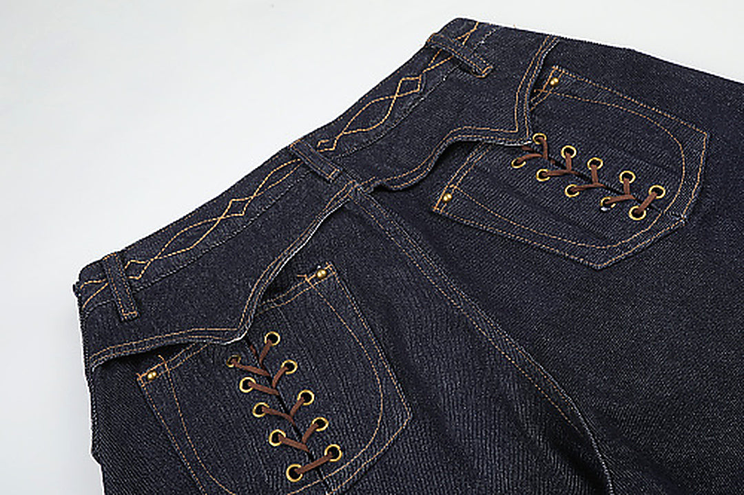 Lace Up Jeans detail image 6