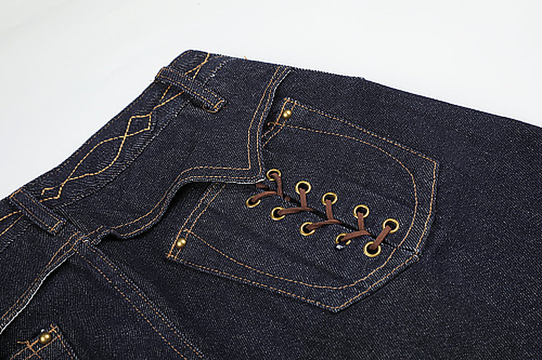Lace Up Jeans detail image 7