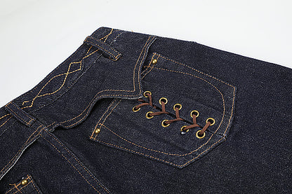 Lace Up Jeans detail image 7