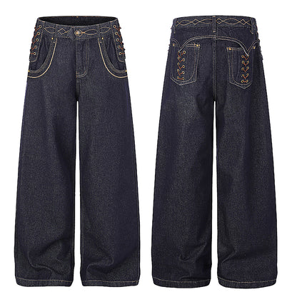 Lace Up Jeans detail image 9