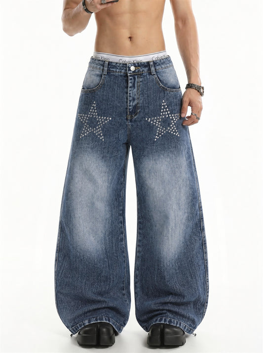 Rhinestone Star Jeans model image