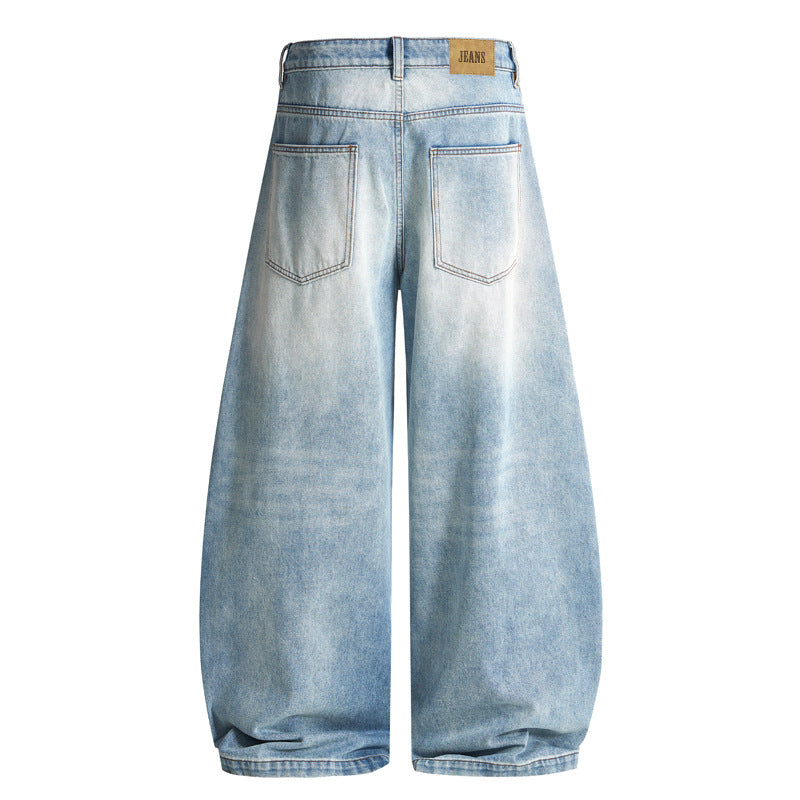 Seam Panel Baggy Barrel Jeans detail image 3