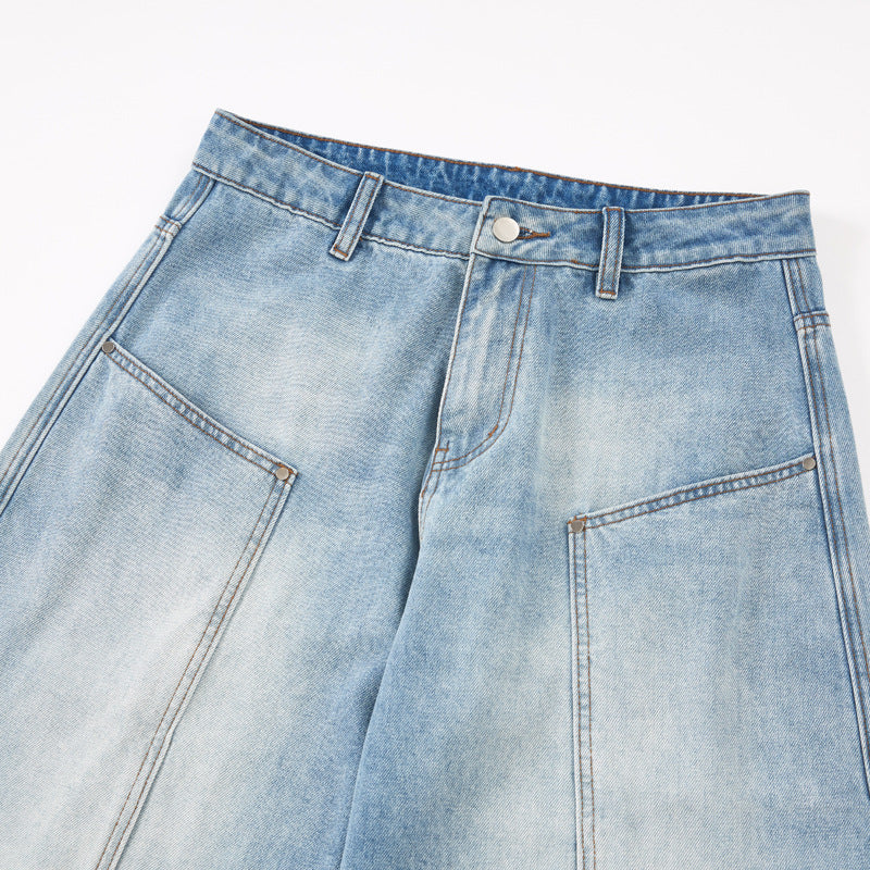 Seam Panel Baggy Barrel Jeans detail image 4