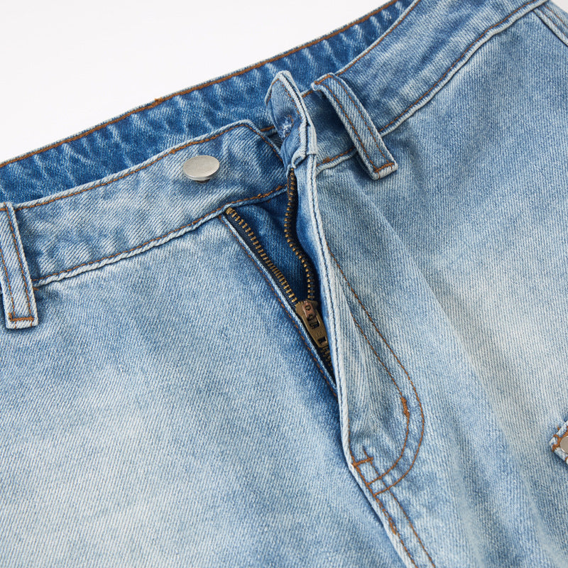 Seam Panel Baggy Barrel Jeans detail image 5