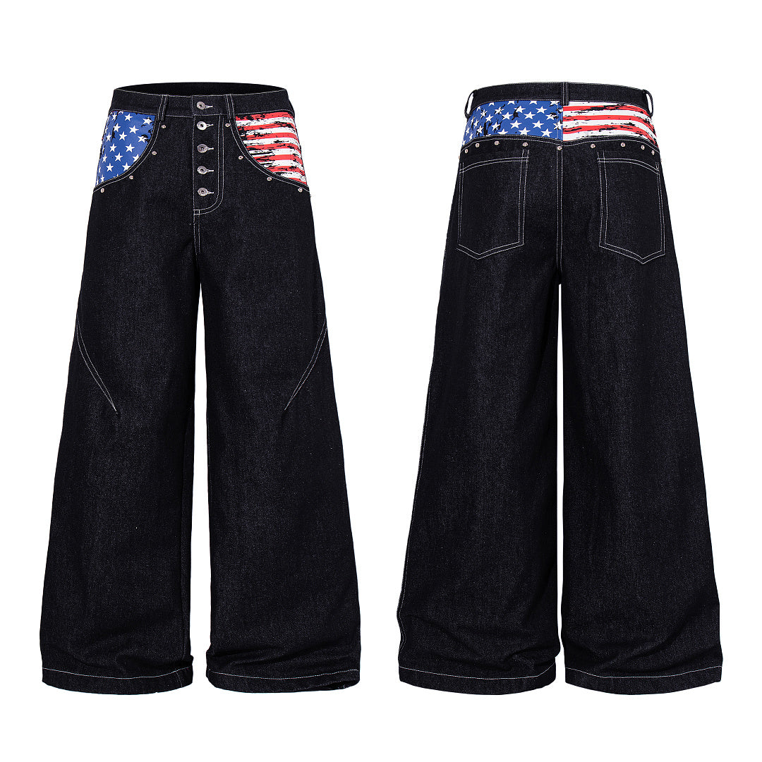Flag Pocket Baggy Jeans detail image 3