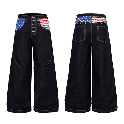 Flag Pocket Baggy Jeans detail image 3