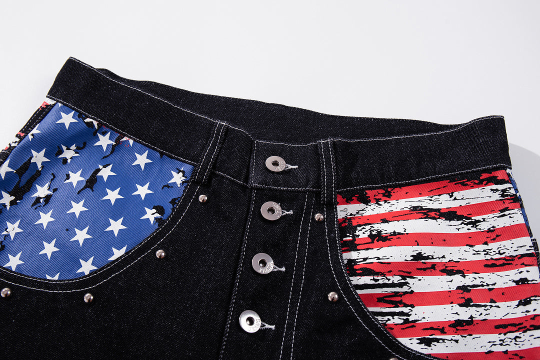 Flag Pocket Baggy Jeans detail image 4