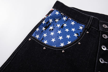 Flag Pocket Baggy Jeans detail image 5