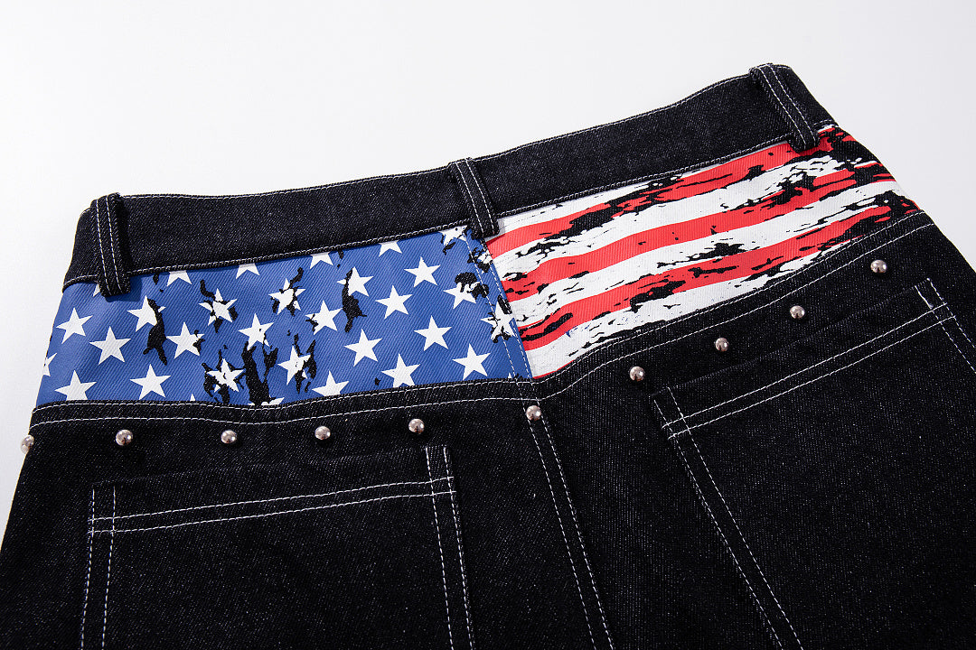 Flag Pocket Baggy Jeans detail image 7