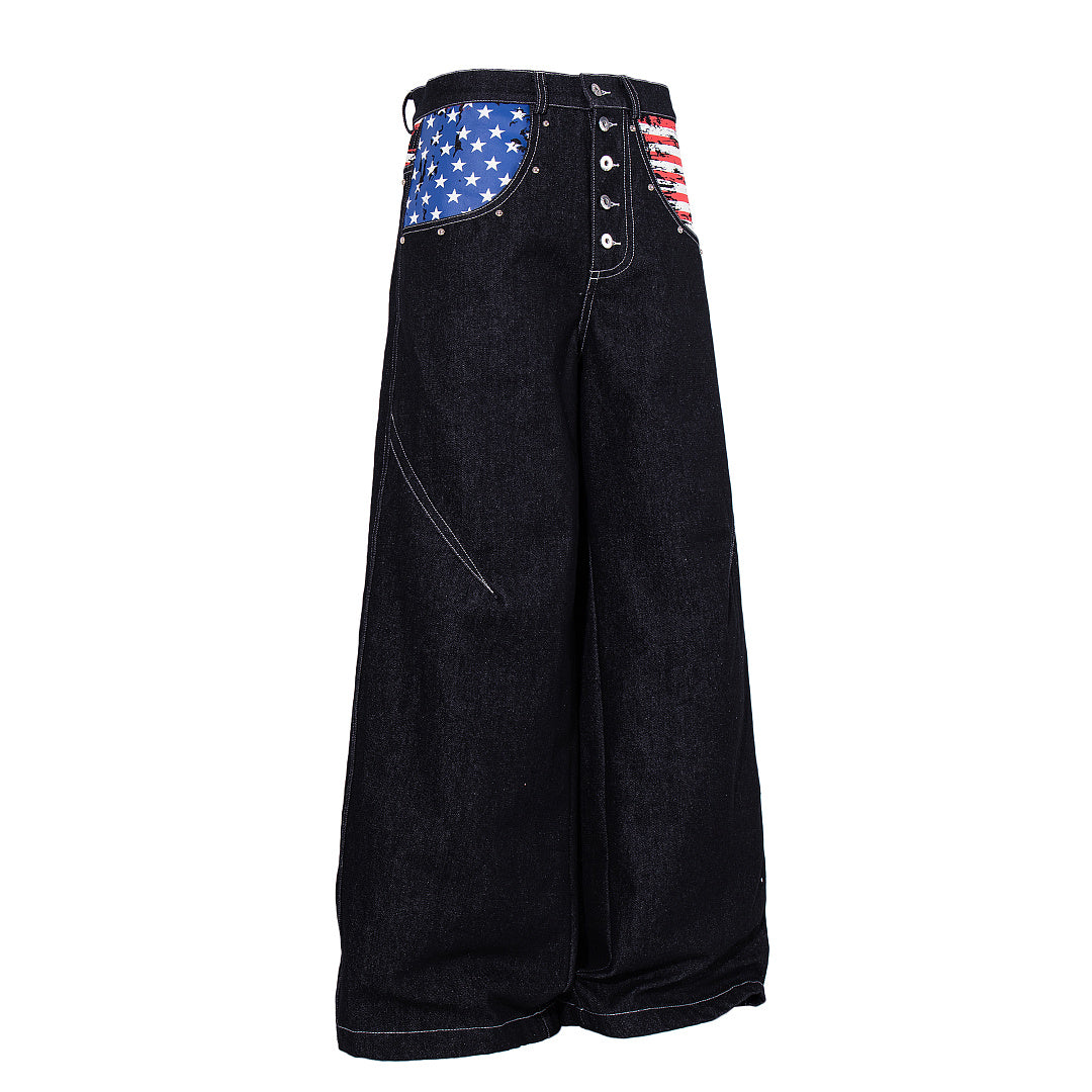 Flag Pocket Baggy Jeans detail image 8