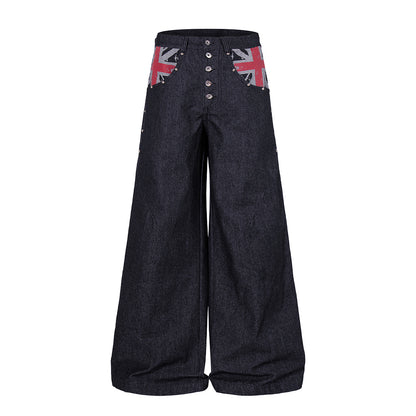 Union Jack Pocket Baggy Jeans Denim product image