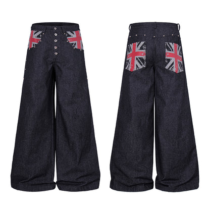 Union Jack Pocket Baggy Jeans detail image 3