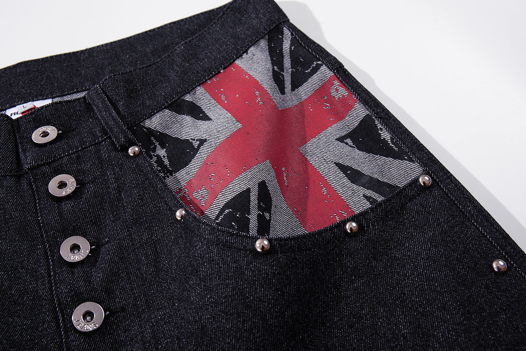 Union Jack Pocket Baggy Jeans detail image 5