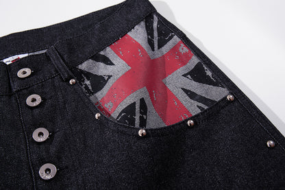Union Jack Pocket Baggy Jeans detail image 5