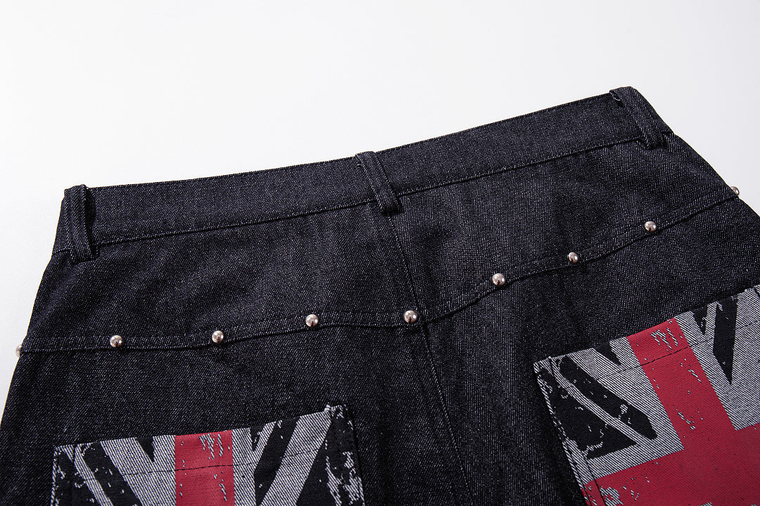 Union Jack Pocket Baggy Jeans detail image 6