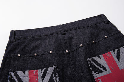 Union Jack Pocket Baggy Jeans detail image 6
