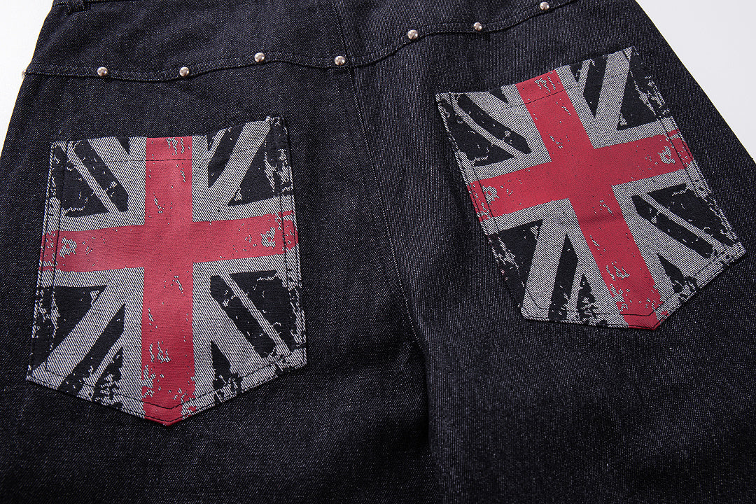 Union Jack Pocket Baggy Jeans detail image 7