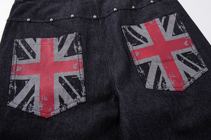 Union Jack Pocket Baggy Jeans detail image 7
