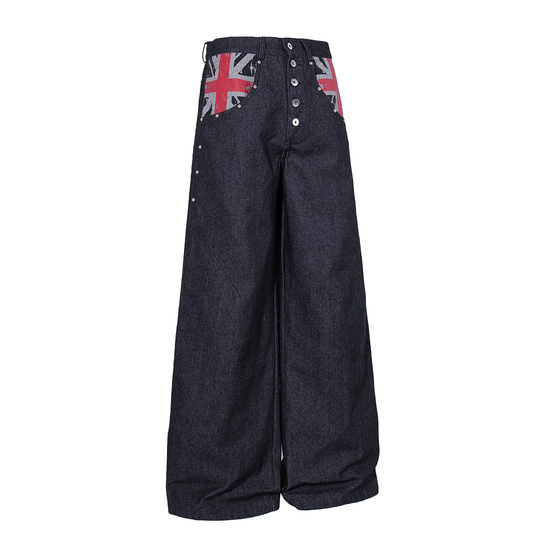 Union Jack Pocket Baggy Jeans detail image 8
