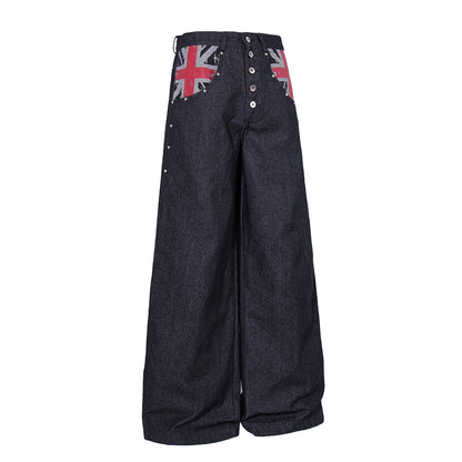 Union Jack Pocket Baggy Jeans detail image 8